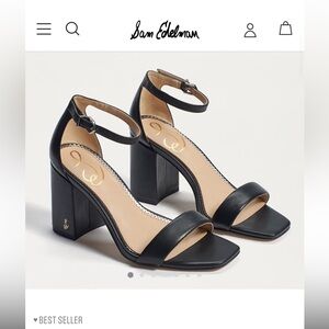 Sam Edelman Black Block Heel Sandals